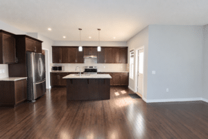 Bright unfurnished kitchen interior 19